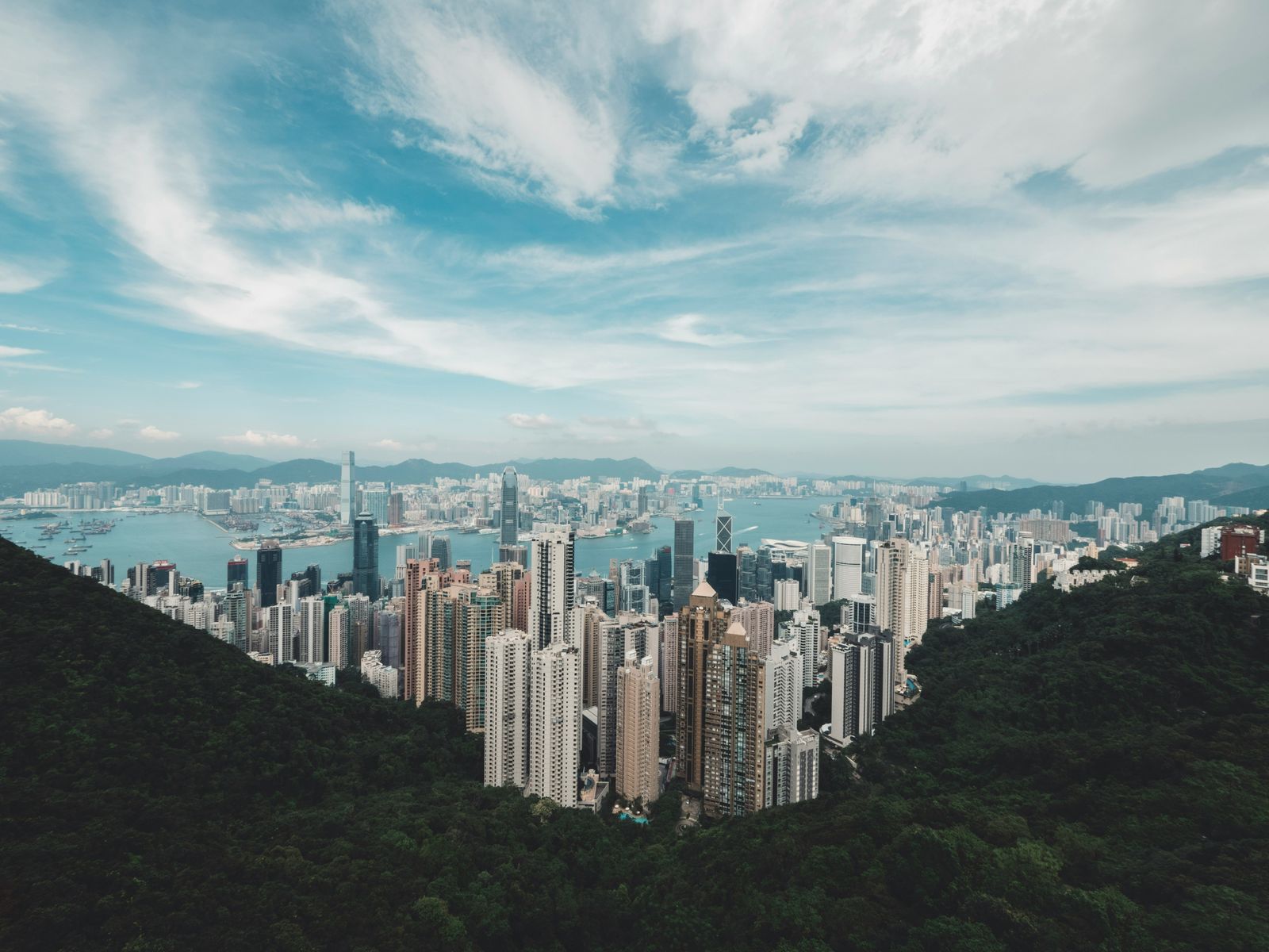 Vue panoramique de Hong Kong
