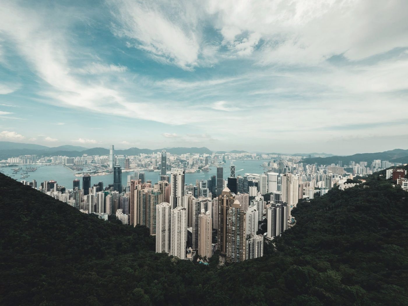 Vue panoramique de Hong Kong